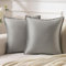 Kissenbezug 40x40 cm 2er Set Samt Sofakissen Herbst Kissenhülle Dekorative Kissenbezüge Hellgrau Dekokissen Sofakissen mit Verstecktem Reißverschluss für Schlafzimmer Sofa Stuhl Bett Garten