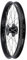 Speichenrad 1,6 x 19 für Scheibenbremse, schwarze Nabe, Alufelge Schwarz eloxiert + Edelstahlspeichen - Simson S53OR, S83OR