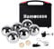 Homucasa Boule Kugeln Set 6 Kegeln Boccia Kugeln Set, Petanque-Kugeln Set Boules/Petanque Set mit PP-Aufbewahrungsbox, 73mm/ 720g pro Kugel, 6er-Set-Serie C, Perfekt für Outdoor- und Freizeitspiele