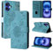 Rostsant Handyhülle für iPhone 16 Löwenzahn PU Leder iPhone 16 Flip Case Brieftasche Tasche Hülle Magnetisch Handyhülle für iPhone 16 Blau
