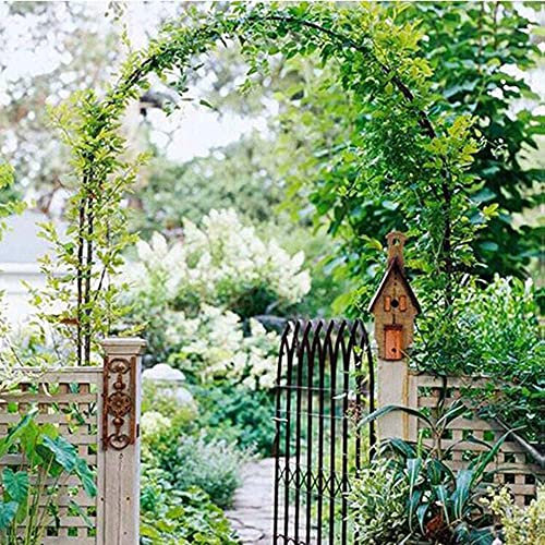 Eisenbogen Blumenständer für Gartendekoration, ideal für Kletterpflanzen wie Rosen, Rosen, Blumen, Clematis, schwarz, 180 cm