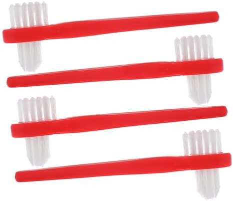 Homoyoyo 4stücke Teiliges Doppelkopf Prothesenbürste Weich Langlebig Vielseitige Reinigungsbürste Für Zahnprothesen Und Zahnersatz Kompakt Und Praktisches Design Für Einfache Handhabung