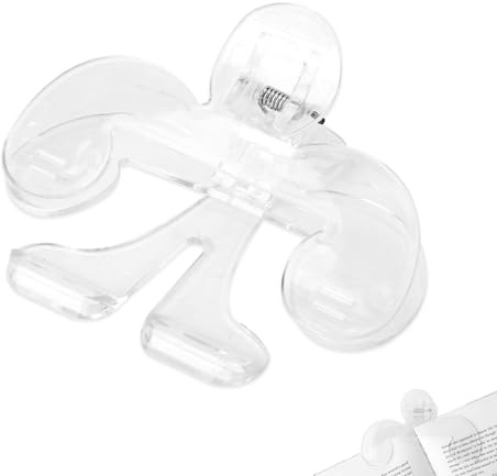 Book Page Holder for Reading, Transparent Book Clip to Hold Books Open Books Opener 12° Scientific Support Reading Accessories for Teacher Clerk Fixing Teaching Music Material