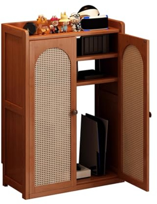 AYHARYLH WLAN Router Schrank Mit Doppeltüren & Ablagefach - Platzsparender Aufbewahrungsorganizer Für Modem, Switch Und Kabel(60x25x98cm/23.6x9.8x38.5in)