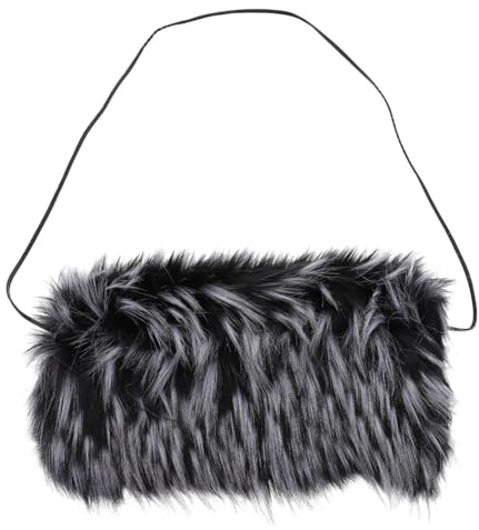 CLISPEED Winterlicher Faux Pelz HandwäRmer Muff FüR Damen Weicher Flauschiger HandwäRmer Muff ArmwäRmer Warmes Accessoire FüR Kalte Tage Und Outdoor AktivitäTen