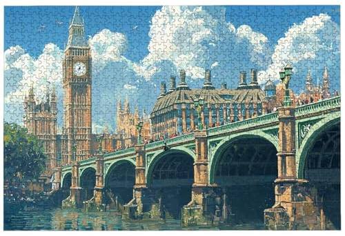Puzzle 5000 Teile, London Puzzle 5000 Teile Erwachsene, Landschaft Holzpuzzle Erwachsene für Heimunterhaltung, EIN Herausforderndes Rätsel, Puzzlespiele für Die Ganze Familie, Deko Wohnzimmer, -8525