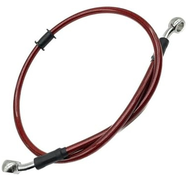 Bremsenzubehör Motorrad-Hydraulikleitung, Bremszug, Kupplungs- Und Ölschläuche, Rot, 30–220 cm, 10 Mm Banjo-Anschluss Für Yamaha Für(130cm)