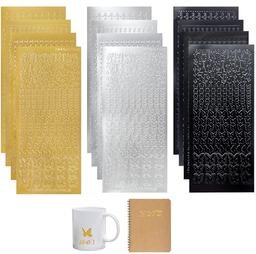 12 Stück PVC Wachsbuchstaben Kerzen Aufkleber Set DIY Letters Candle | 12 Stück PVC Wachsbuchstaben Kerzen Aufkleber Set DIY Letters Candle Stickers für Hochzeit Taufe Geburtstag Wachsbuchstaben.