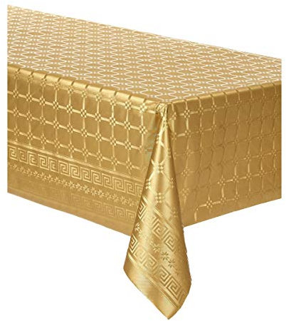ISAP France Nappe en Rouleau Papier damassé doré 6 m - Doré - Taille Unique