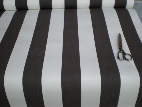 Markisen Stoff Meterware Dkl.-braun/Hellbeige