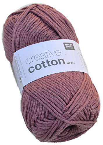 Rico Creative Cotton Aran Knitting Yarn 50g Smokey berry 12