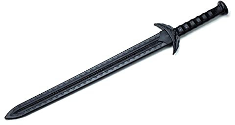 Martial Arts Black Polypropylene Plastic Medieval Training Sword - V2