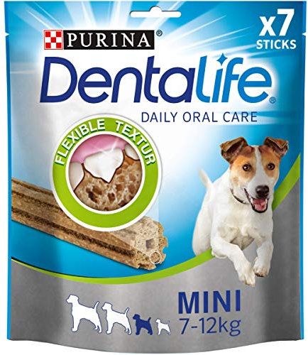 PURINA DENTALIFE Mini Dog Dental Care Snacks, Reduces Tartar Formation, Chicken, Small Dogs, Pack of 5 (5 x 115 g)