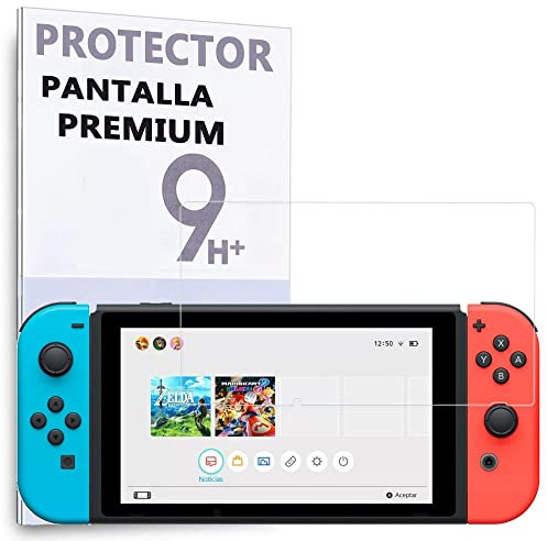 REY Protector de Pantalla para Nintendo Switch, Cristal Vidrio Templado Premium