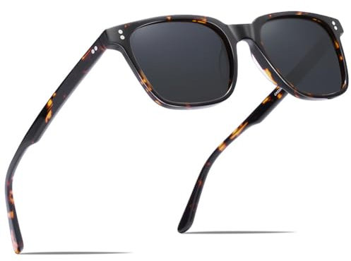 CARFIA Retro Polarised Sunglasses for Women UV400 Protection Driving Outdoor Acetate Frame