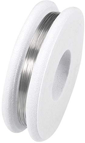 sourcing map 0.1mm 38AWG Heating Resistor Wire Wrapping Nichrome Resistance Wires for Heating Elements 33ft