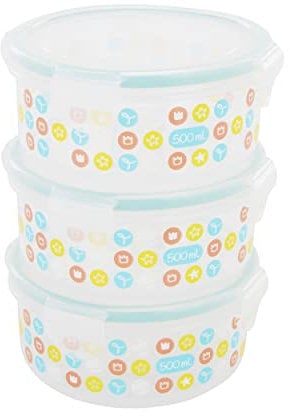 Badabulle MaxiBox Aufbewahrungsbehälter - 500ml, 3er-Set, hermetischer Deckel mit 4 Verschlüssen