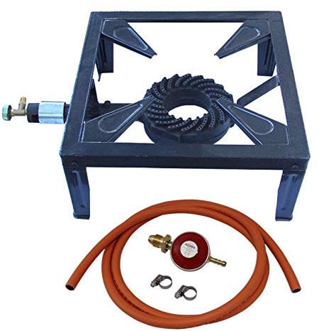 Cast Iron Burner LPG Gas Stove Large Cooker Boiling Ring Iron Frame Outdoor 8kW