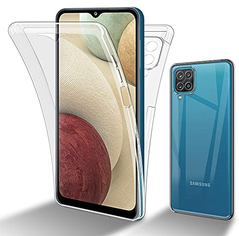 Cadorabo Hülle kompatibel mit Samsung Galaxy A12 / M12 Schutzhülle TPU Silikon Case 360 Slim Kratzfest Weiche Gummi mit Rundumschutz Case Hülle für Galaxy A12 / M12 in Transparent