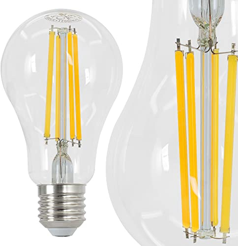 max K O M F O R T E27 LED Leuchtmittel 11W Dimmbar 230V warmweiß 3000K Form A67 Ø67mm Lampen Filament Retro 1500 Lumen DE-Händler