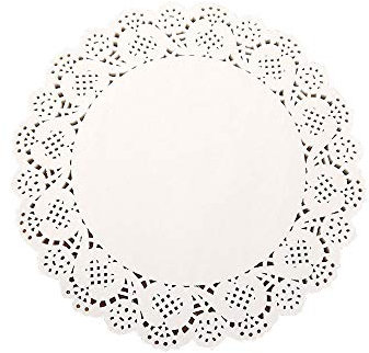 We Moment Zone 100 Pièces Dentelle Napperons Papier Blanc, Napperon Papier Ronds - 8.4 Pouces (21,5 cm) pour Fête de Famille Ou Table De Mariage