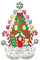 Amscan 4491411 - AirLoonz Folienballon Lebkuchenhaus, 81 cm x 129 cm, Ballon, Weihnachten, Dekoration