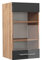 Vicco Armario de Cocina con Vidrio Fame-Line, Antracita Alto Brillo/Roble Dorado, 40 cm