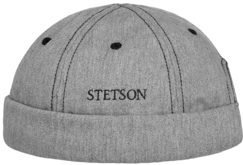 Stetson Cotton Melange Dockercap Adjustable UV Protection 40+ 100% Cotton Summer Winter Men Light Grey XL (60-61 cm)
