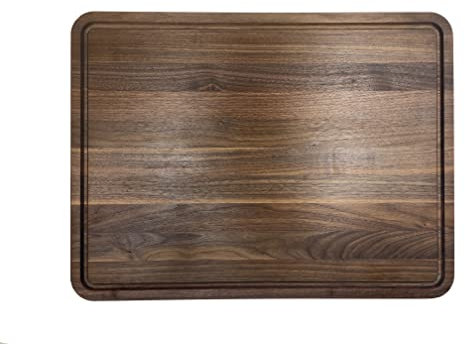 efo Tabla de cortar y servir de nogal americano para embutidos, queso y más, gran regalo de inauguración de la casa, tamaño grande para uso versátil, 61 x 46 cm