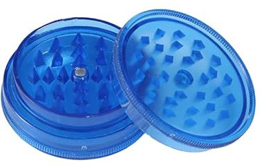 Grinder/Crusher | 3-teilig | Kunststoff | 60mm | Gebrauch von Tabakwaren (Blau)