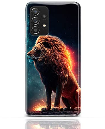 CoverHeld Hülle für iPhone XR Handyhülle Schutzhülle aus Silikon TPU Softcase mit Motiv 3503 sitzende Löwe Funkeln Nachthimmel