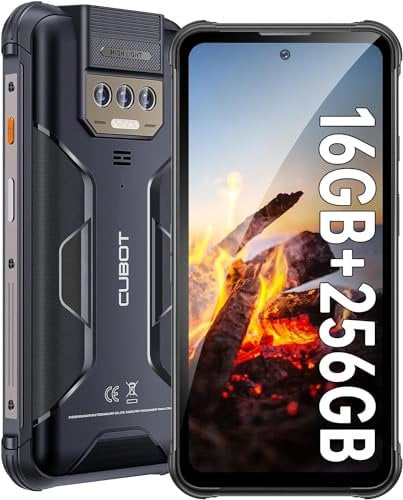 CUBOT Kingkong Power Teléfono Resistente Android 13, 16GB+256GB, 10600mAh(33W), Irrompible, Linterna Glare, 6.5 FHD+ Smartphone, 20MP Visión Nocturna, Móvil Rugerizado, IP68/NFC/OTG