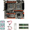 FIGGRITID Placa Base de CPU Dual X79 + 2XE5 2630 CPU + 2X4GB DDR3 1600Mhz RECC Ram + Cable SATA + Cable de Interruptor + Deflector LGA2011 M.2 NVME