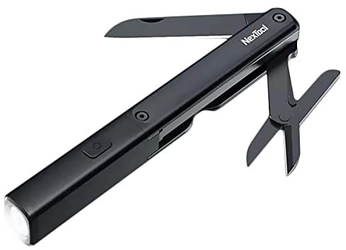 3 en 1 Multiherramienta Multifunción Tijeras Cuchillo Herramientas Recargable por USB IPX4 Herramientas de Corte