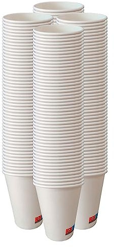 AC ALL CATERING 1000 Vasos Desechables de Café Para Llevar - Vasos Cartón para Servir el Café, el Té, Bebidas Calientes y Frías (12 oz - 350 ml, Blanco)…
