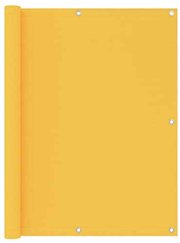 LAPOOH Balkon-Sichtschutz, Balkonsichtschutz, Windschutz Balkon, Windschutz Terrasse, Balkonverkleidung, Sichtschutz Garten, Gelb 120x400 cm Oxford-Gewebe -at