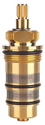 DoerAa Universeller Ersatz-Wasserhahn-Ventileinsatz, Messing-Keramik-Wasserhahn-Kartusche, Thermostatik-Mischventil, 20-50 Grad, Brown