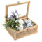 IGNPION Dekorative Rattan-Box mit Deckel, gewebtes Regal, Aufbewahrungskorb, rechteckig, Rattan, Andenken-Displaybox, Boho-Stil, Schreibtischkorb für Heimdekoration