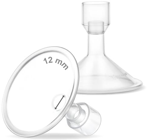 Maymom MyFit 12 mm Small Shields, Compatible with Medela Breast Pump- PersonalFit, Freestyle, Harmony, Maxi, Flex Connector, Connect to Widemouth/Narrow Connector, 2pcs