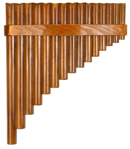 Closer Natural Bamboo Flute,Pan Flute Wind Instrument,Handmade Pan Flute,15 Tones in G Major, Model Easy to Use