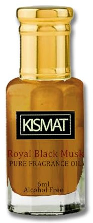 Kajal Olio profumato Royal Black Musk, olio profumato senza alcool per uomo e donna, adatto per l'uso quotidiano e occasioni speciali, 6 ml.