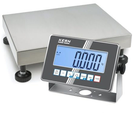 Kern IXC 60K-3 - IoT-Line Edelstahl-Plattformwaage, mit bis zu vier Schnittstellen und intuitiver Bedienung, Ablesbarkeit [d]: 2 g, Wägebereich [Max]: 60 kg, Wägeplatte: 400x300x114 mm (Edelstahl)