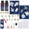 WEBEEDY 30 Bögen Cyanotypie Papier Blätter Sonnen-Druck Papier Set, Eine Hochsensible Sonnenpapier-Natur-Sonnen-Druck-Kit, Sonnenkunstdruckpapier Für Kunsthandwerk-Anfänger DIY-Projekte