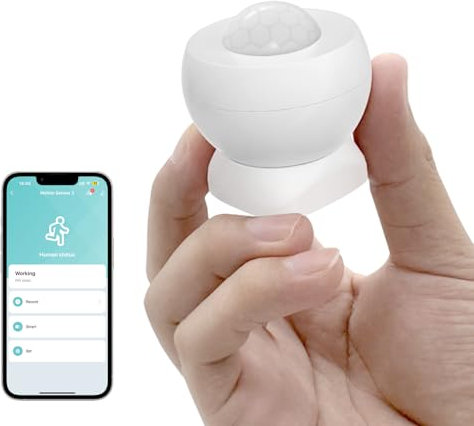 AVATTO Zigbee Smart Bewegungsmelder Indoor MQTT | Zigbee Hub Erforderlich, Bewegungssensor Einstellbares Erkennungs-Zeitlimit, für Warnsystem und Automationen, kompatibel mit Alexa Inklusive Batterien