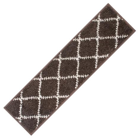 Rutschfeste Stufenmatten aus Polypropylen, 4er-Set, für Innen- und Außenbereich, Braun, 76 cm x 20 cm, rutschfeste Stufenmatten für Senioren und Hunde, 15 Stück