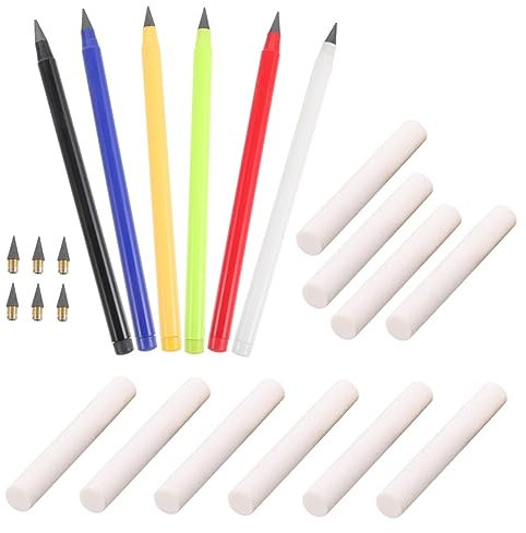 WATIIFUFU 1satz Tintenlosen Bleistift Unendliches Schreiben Ohne Anspitzen Praktische Bleistifte Mit Radiergummi Ersetzbare Minen Für Kunst Schule Und Büro Ersatzminen Und Radiergummis