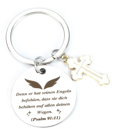 MUCOOS Personalisierte Schlüsselanhänger, Religiöse überzeugungen, Kreuzanhänger, Geschenke Für Gläubige,Mutmacher Geschenk Frau,Schlüsselanhänger Glücksbringer,Personalisierte Geschenke