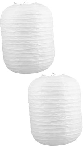 Warmhm 2st Origami-laterne Moderne Lampenschirme Helle Schattendecke Lampenschirm Aus Papier Orientalische Laternen Hängende Papierlampe Lampenabdeckungen Hängende Kugellaterne Weiß Eisen