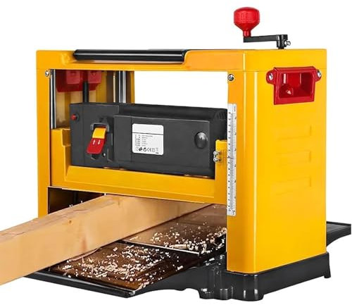 2000W Power Benchtop Planer, 8000R/Min Multifunctional Jointers Woodworking Planer, 13 Inch Desktop Electric Jointers Planer, Heavy Duty Benchtop Planer for Wood Cutting Thickness Planer