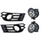 ARRPO Auto links rechts vorne Halogenlampe Nebelscheinwerfer Nebelscheinwerfer und Nebelscheinwerfergitter ， Für Volkswagen ，Für Polo 9N Limousine 2004-2006 Auto-Styling Frontgrills